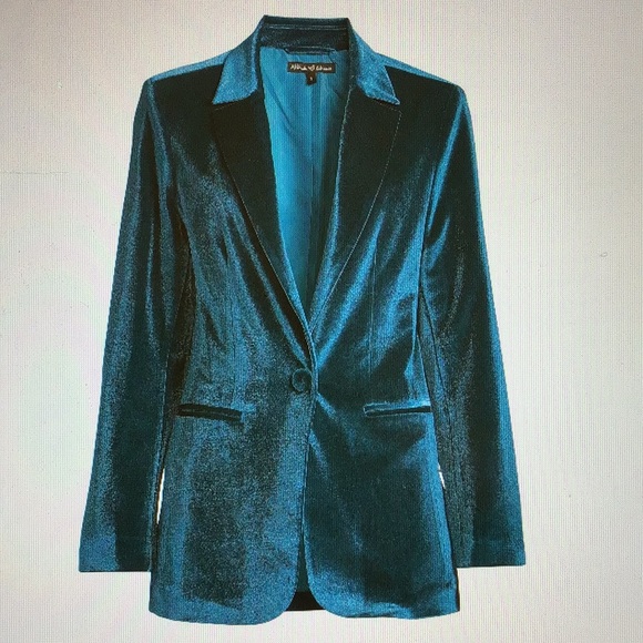 🆕 ON SALE NWT Women’s Velvet One Button Blazer - Picture 5 of 11